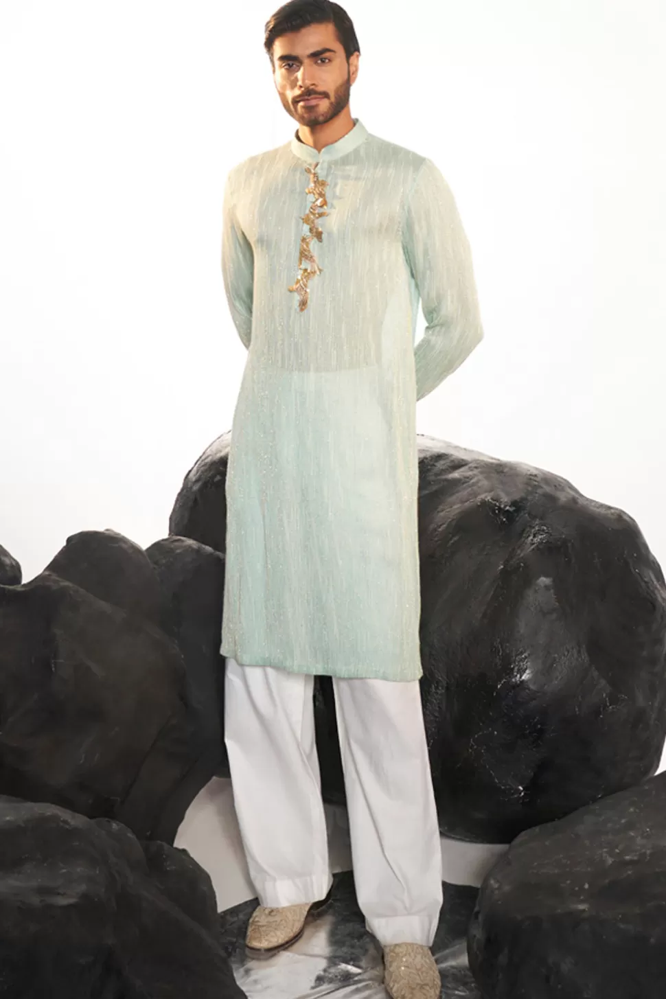 Kurta & Kurta Sets<Rahul Mishra 3D Hand Embroidered Kurta Set