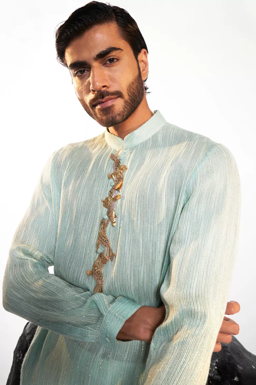 Kurta & Kurta Sets<Rahul Mishra 3D Hand Embroidered Kurta Set