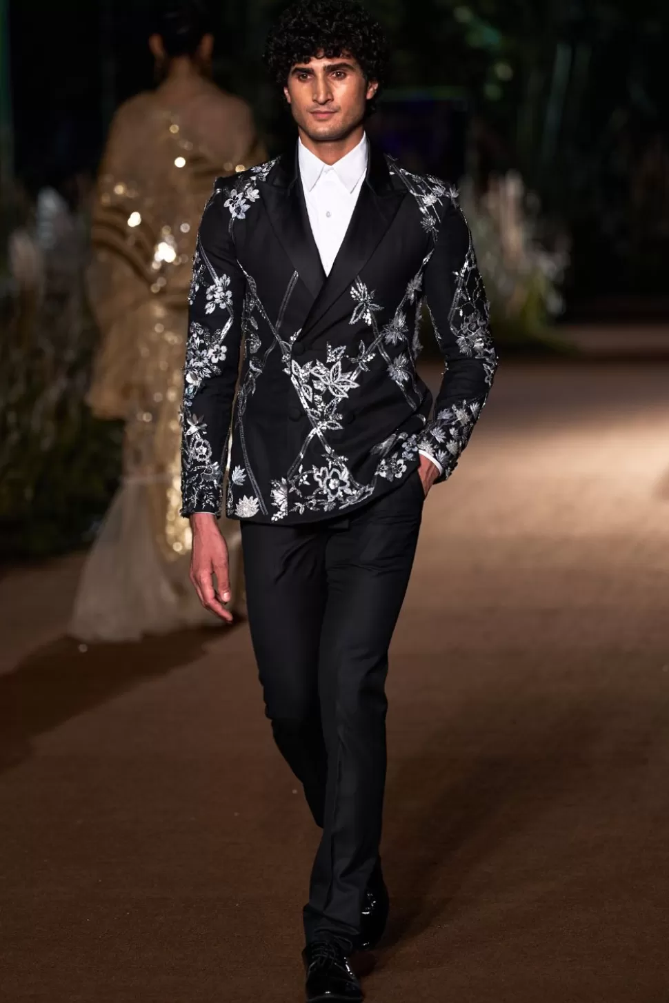 Jacket & Jacket Sets<Rahul Mishra Acromatic Sunderbans Lattice Jacket Set