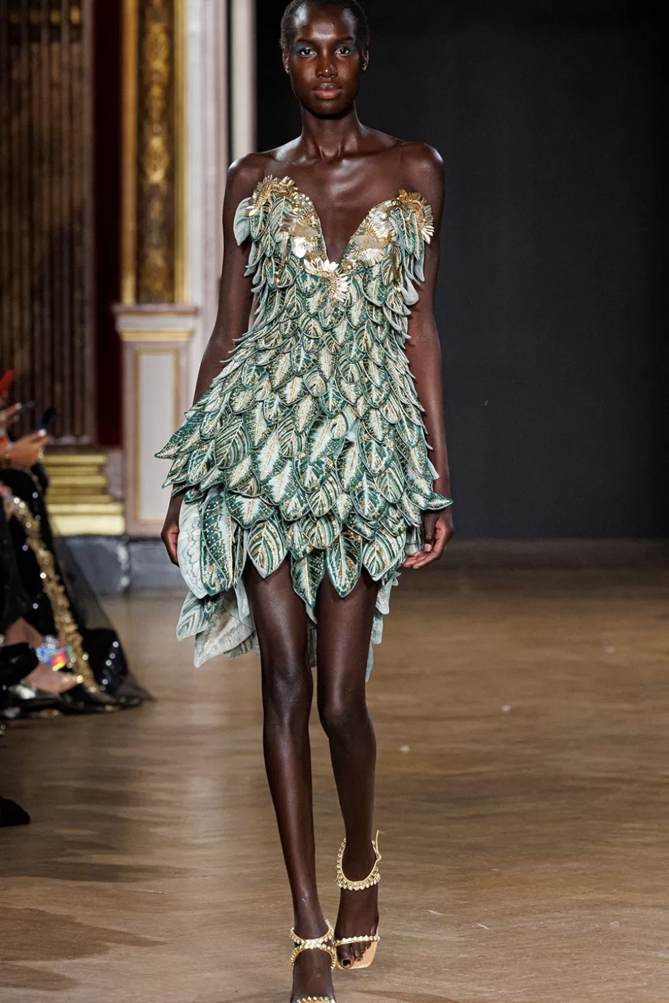 Dresses & Gowns<Rahul Mishra Calathea Layered Bustier Midi Dress