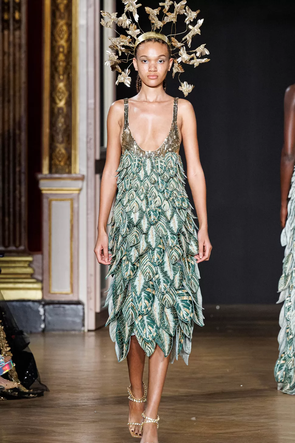 Dresses & Gowns<Rahul Mishra Calathea Layered Hand Embroidered Camisole Slip Dress