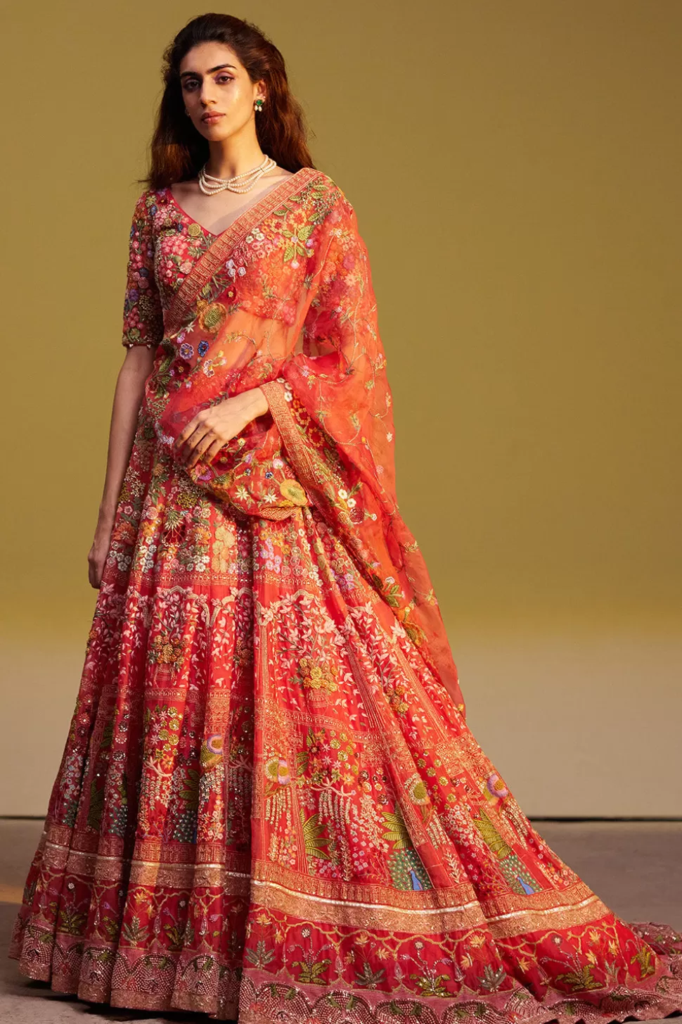 Lehenga Sets<Rahul Mishra Gulistan Hand Embroidered Lehenga Set