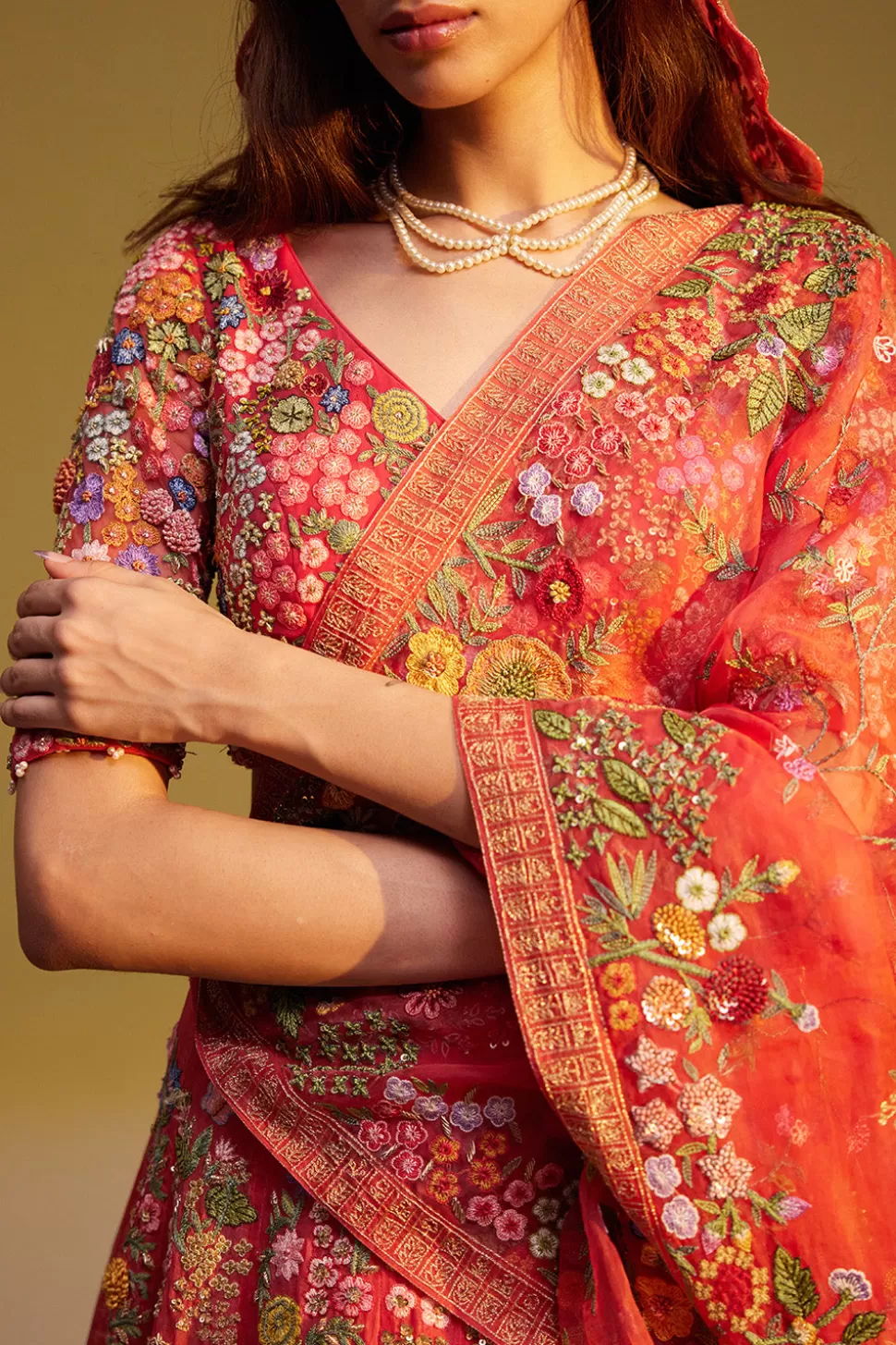 Lehenga Sets<Rahul Mishra Gulistan Hand Embroidered Lehenga Set