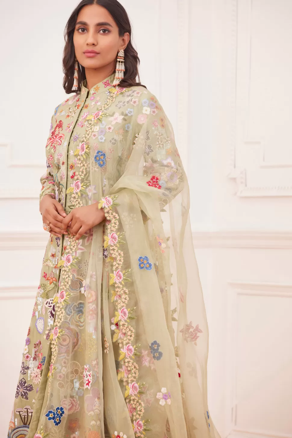 Kurta Sets<Rahul Mishra Haimat Embroidered 8 Kali Kurta Set