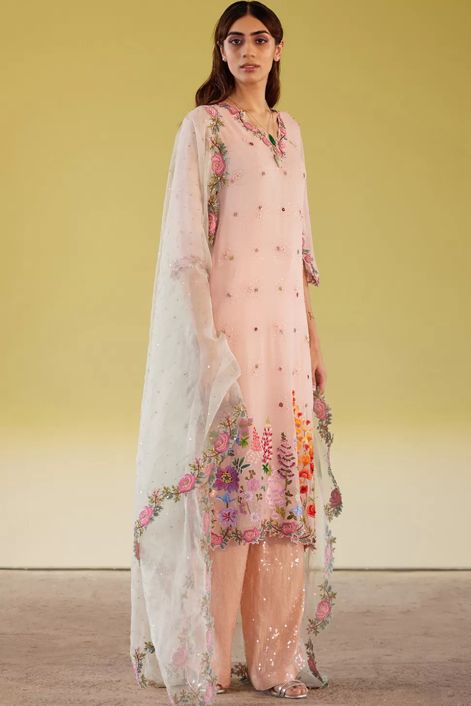 Kurta Sets<Rahul Mishra Hand Embroidered Himachal Straight Kurta Set