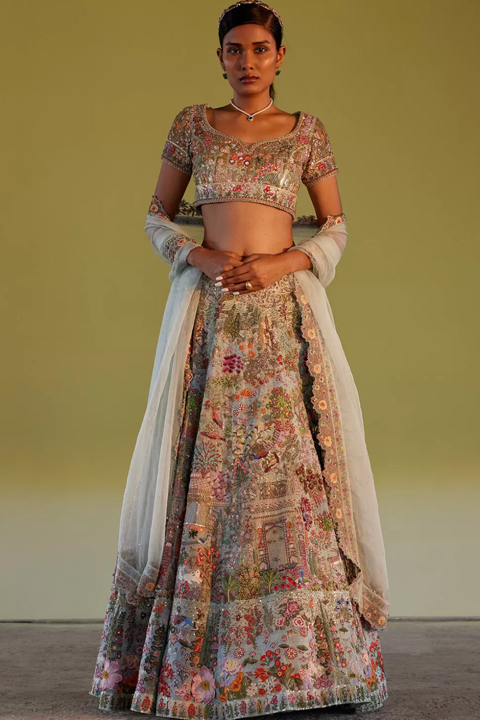 Lehenga Sets<Rahul Mishra Hand Embroidered Navbhumi Lehenga Set