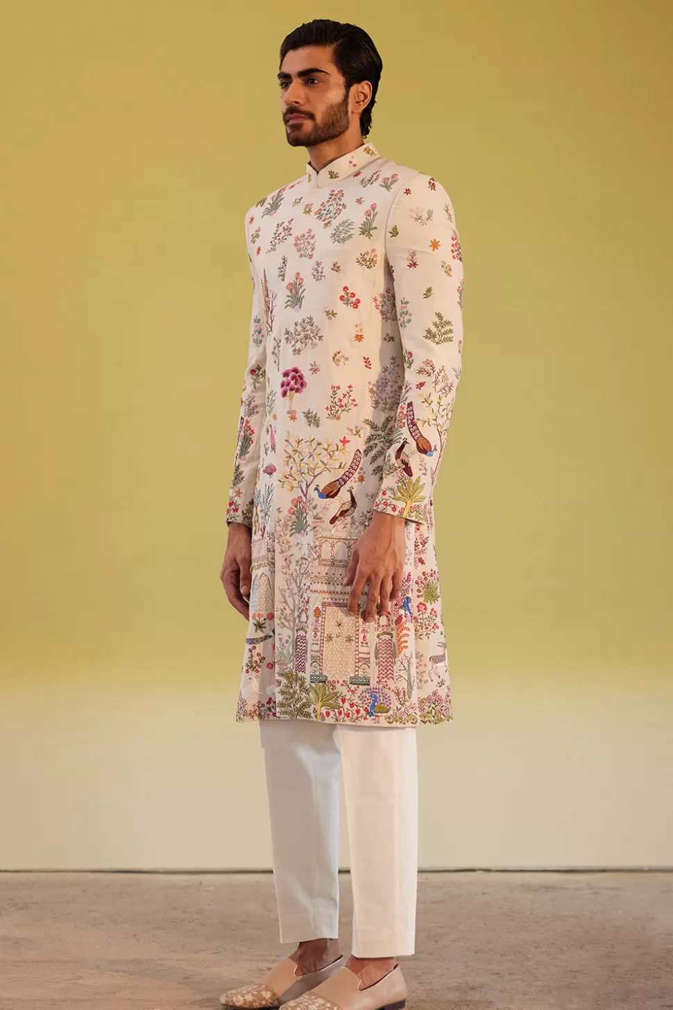 Bandhgalas & Sherwanis<Rahul Mishra Hand Embroidered Navbhumi Sherwani Set