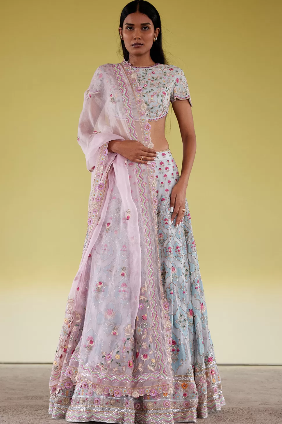 Lehenga Sets<Rahul Mishra Hand Embroidered Noor Lehenga Set