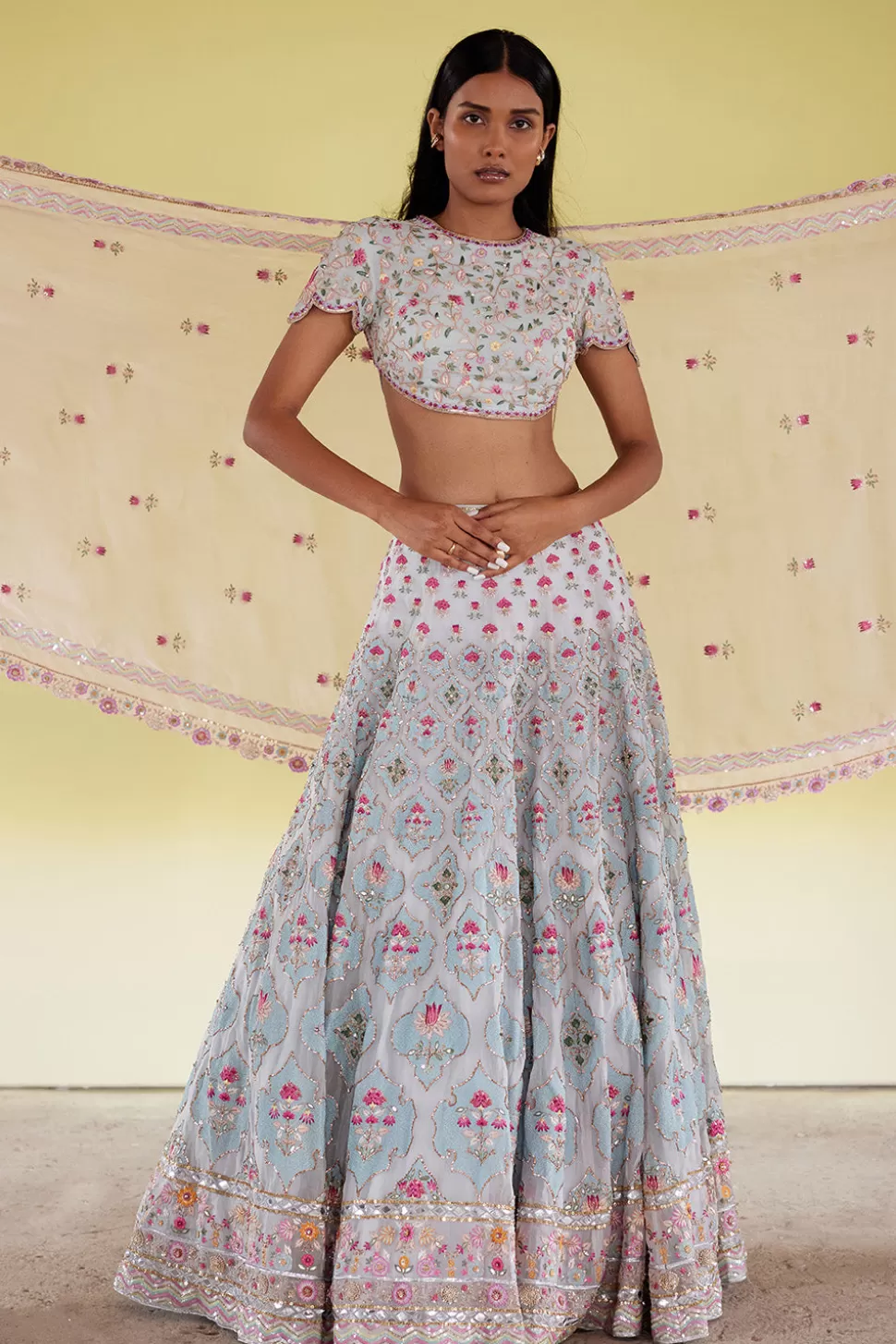 Lehenga Sets<Rahul Mishra Hand Embroidered Noor Lehenga Set