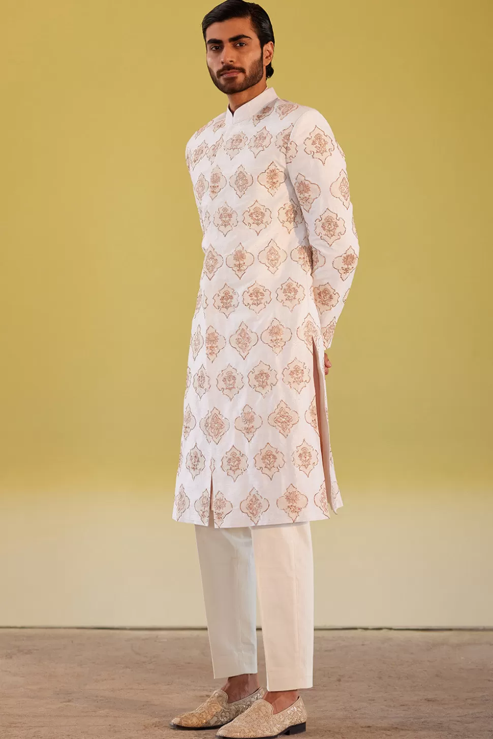 Bandhgalas & Sherwanis<Rahul Mishra Hand Embroidered Noor Sherwani Set