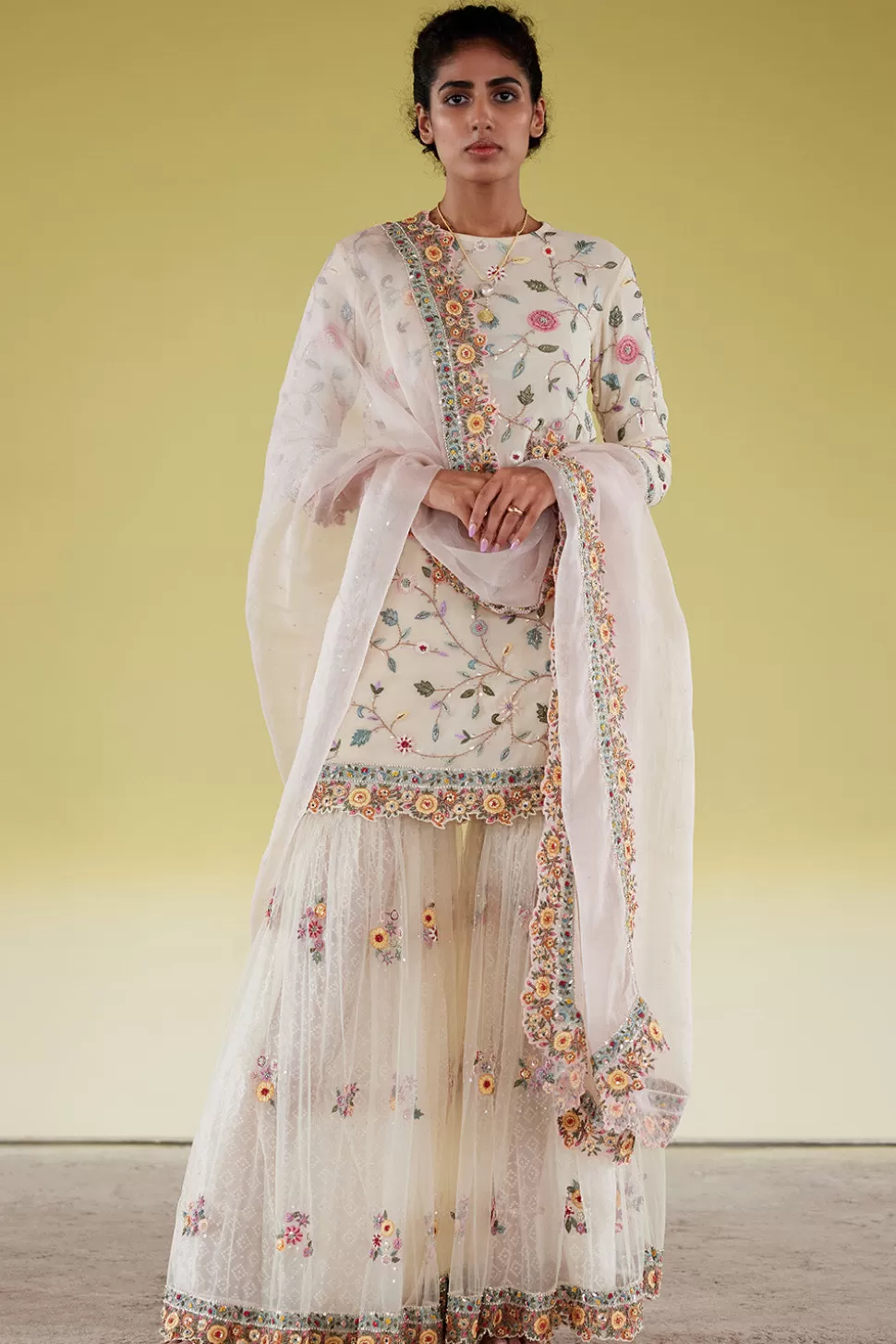 Kurta Sets<Rahul Mishra Hand Embroidered Parizaad Short Kurta Set