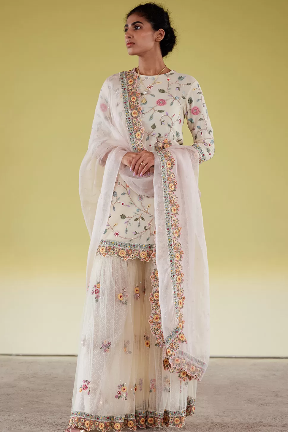 Kurta Sets<Rahul Mishra Hand Embroidered Parizaad Short Kurta Set