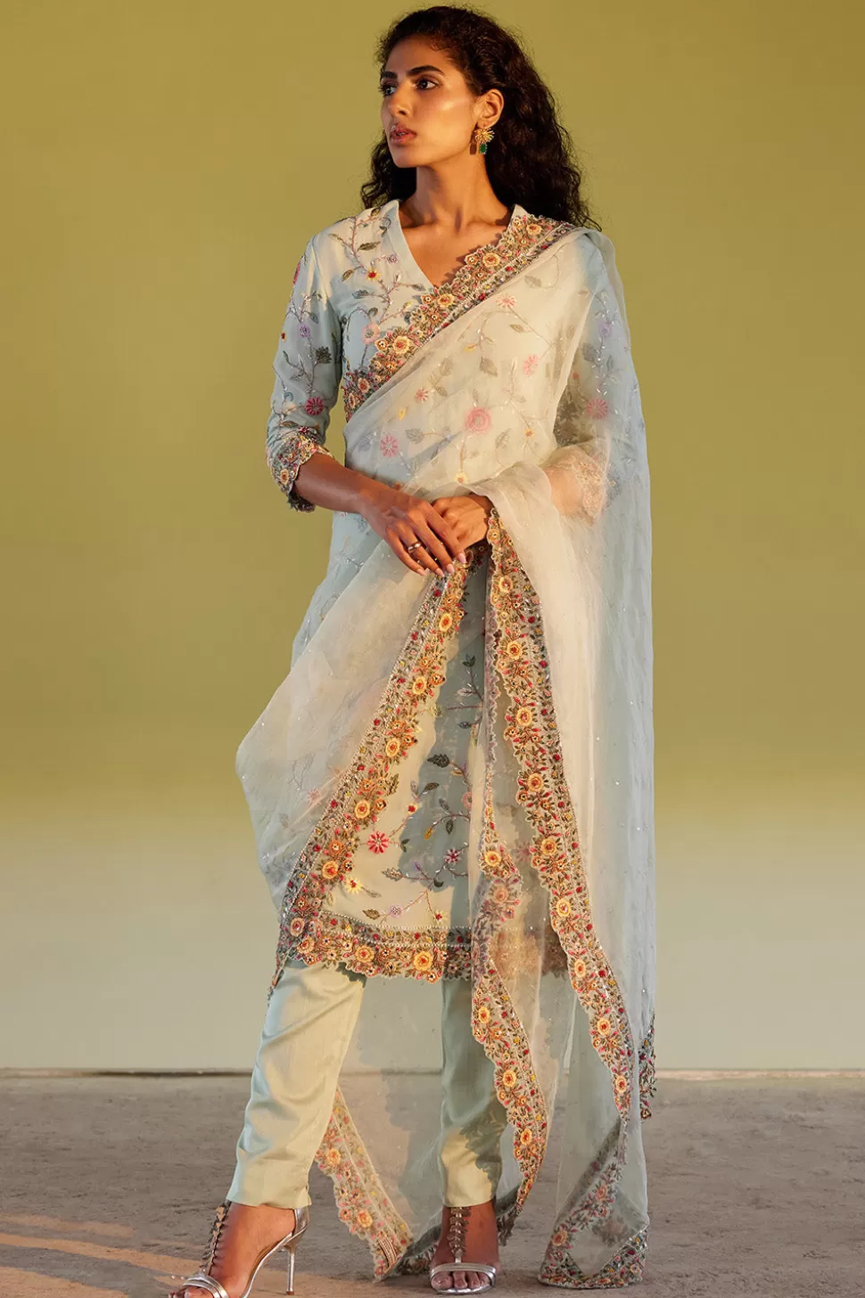 Kurta Sets<Rahul Mishra Hand Embroidered Parizaad Straight Kurta Set