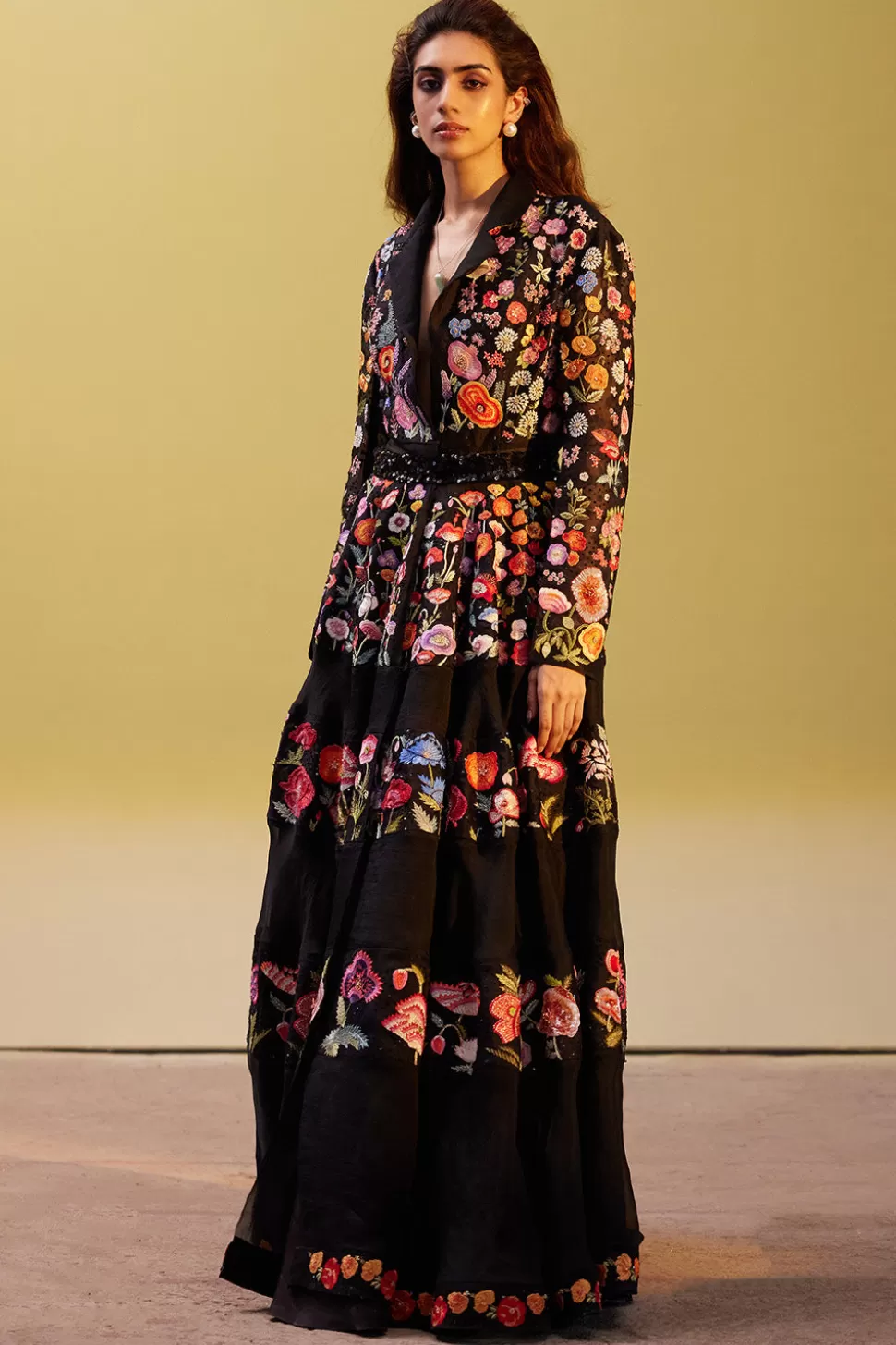 Jacket & Jacket Sets<Rahul Mishra Hand Embroidered Poppy Tiered Jacket