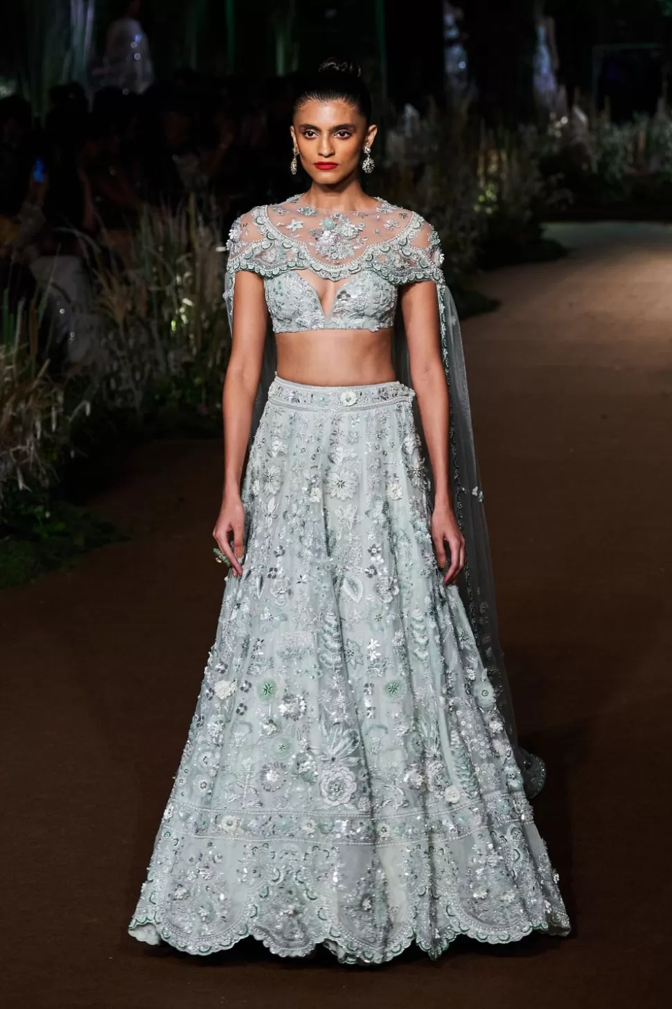 Lehenga Sets<Rahul Mishra Khwabida Mint Lehenga Set