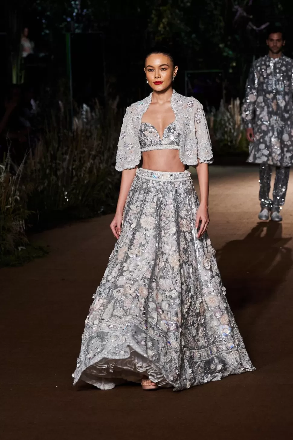 Lehenga Sets<Rahul Mishra Khwabida Moonshine Lehenga