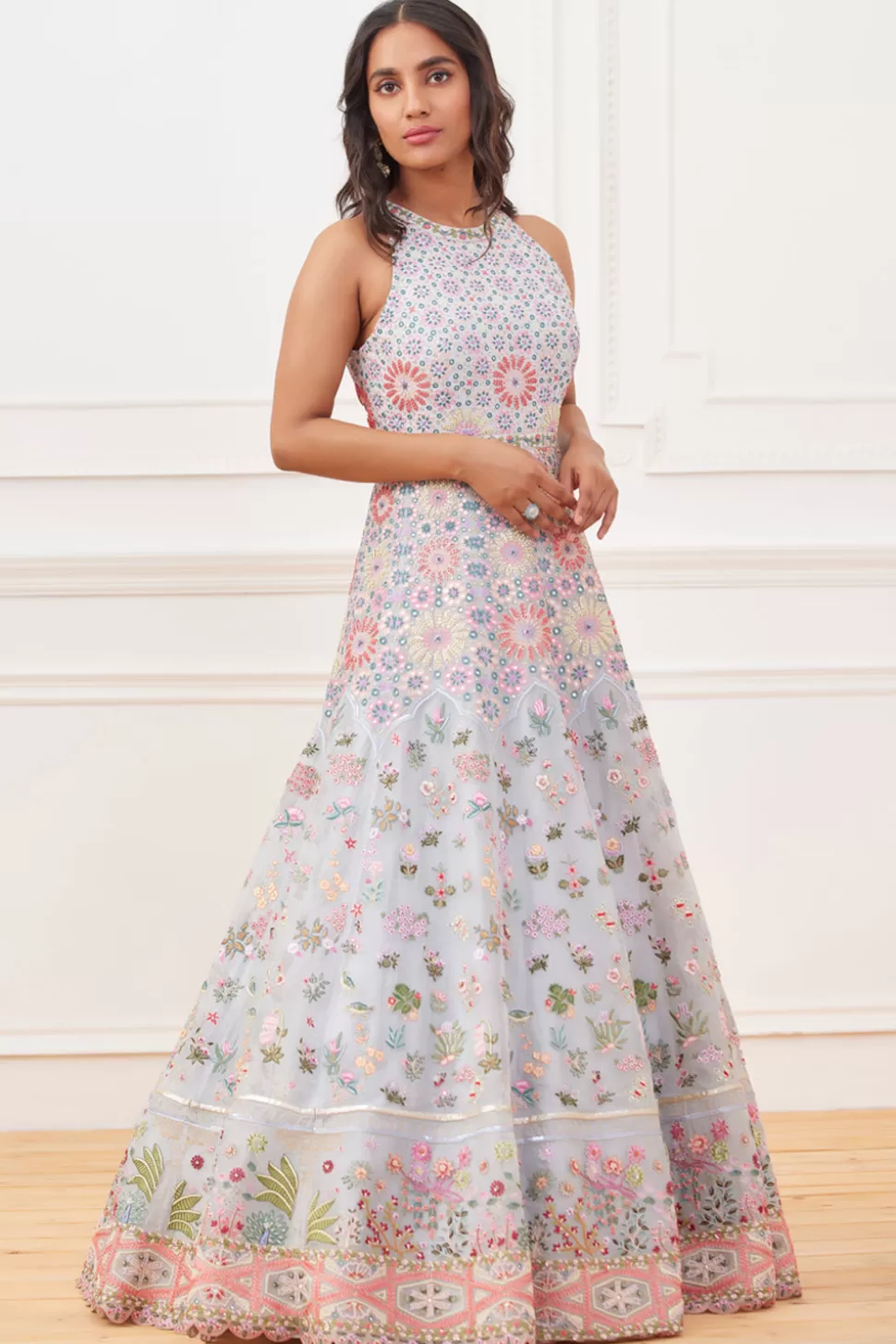 Dresses & Gowns<Rahul Mishra Meena Jharokha Hand Embroidered Gown