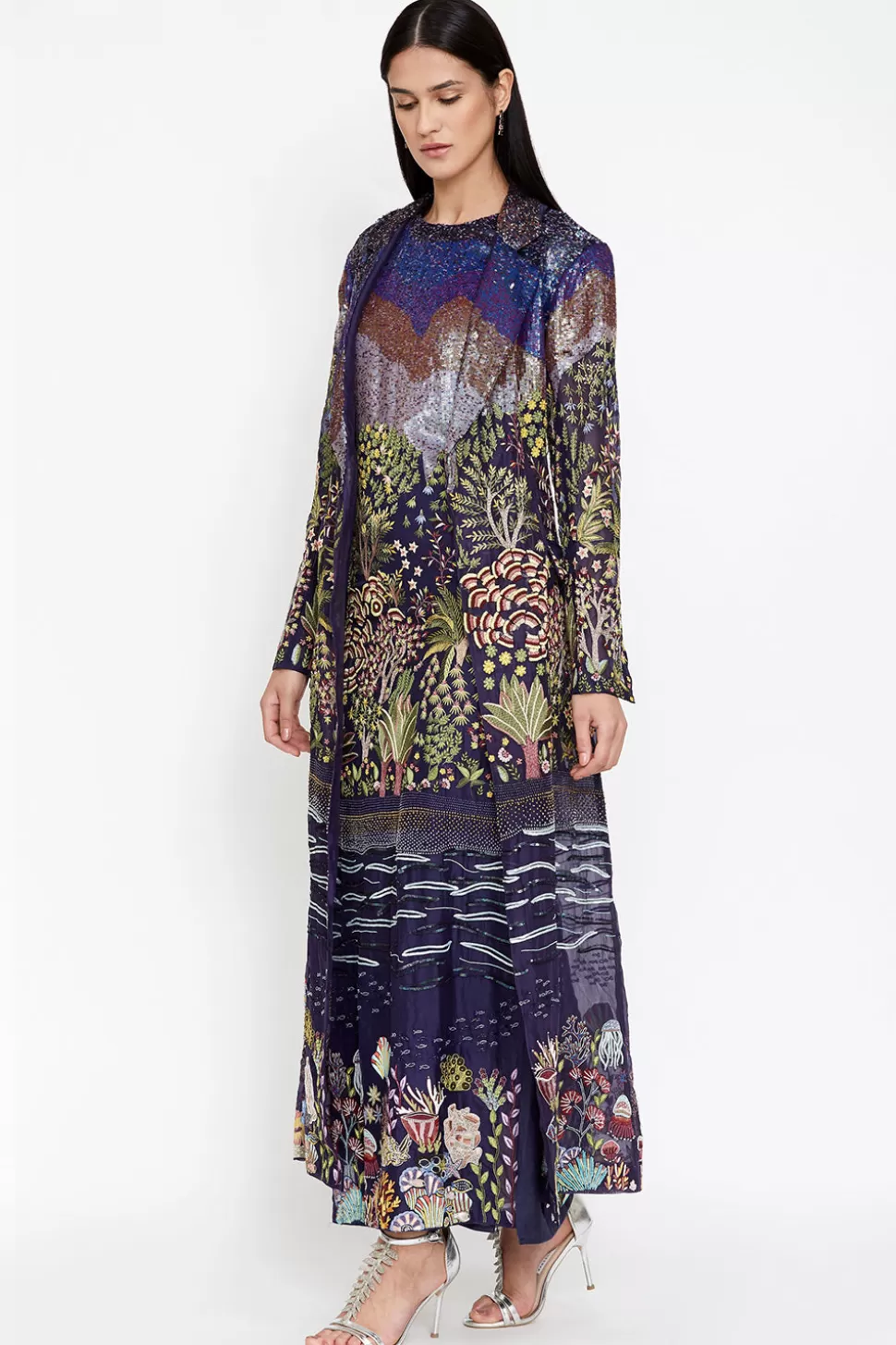 Jacket & Jacket Sets<Rahul Mishra Starry Night Sky Soneva Hand-Embroidered Sequinned Jacket