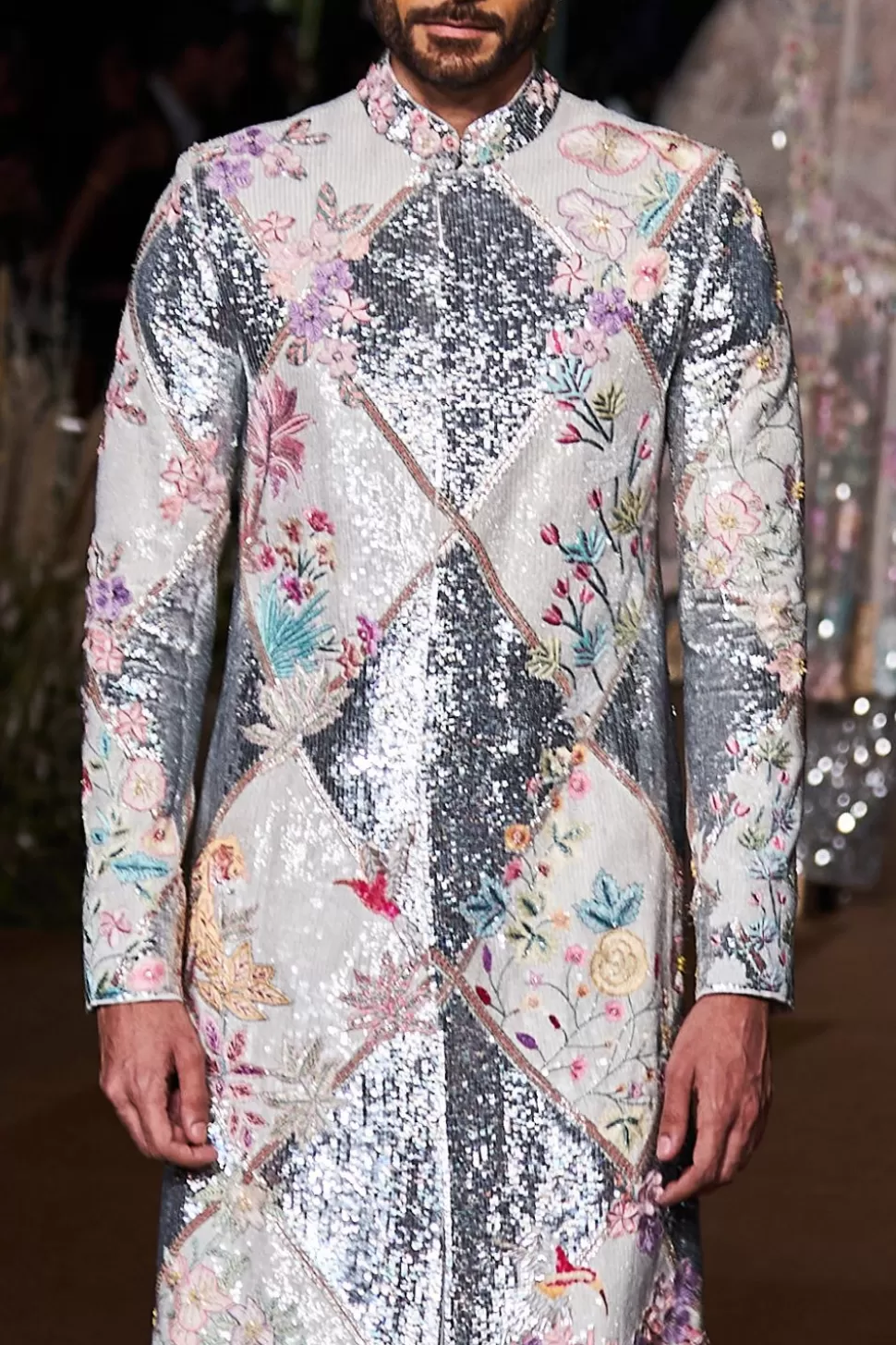 Bandhgalas & Sherwanis<Rahul Mishra Sunderbans Moonshine Lattice Sherwani Set