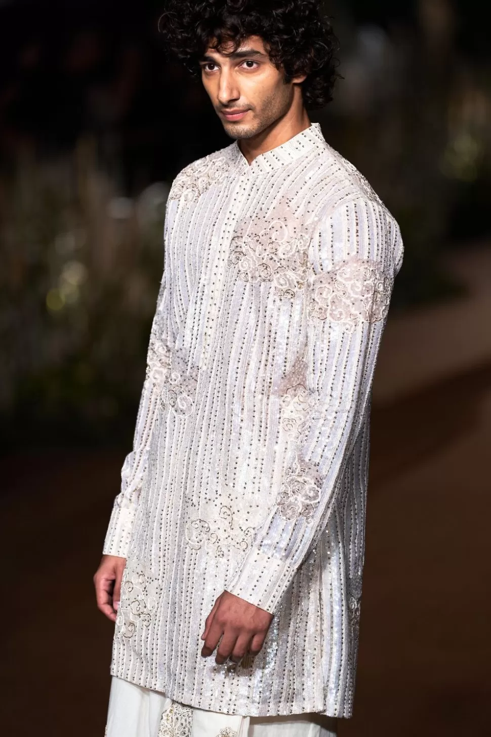 Kurta Sets<Rahul Mishra Tonal Cumulus Cloud Kurta Set