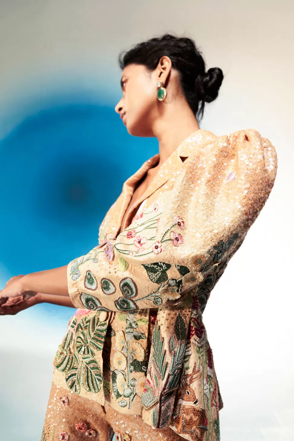 Jacket & Jacket Sets<Rahul Mishra Verdure Hand Embroidered Sequinned Jacket Set